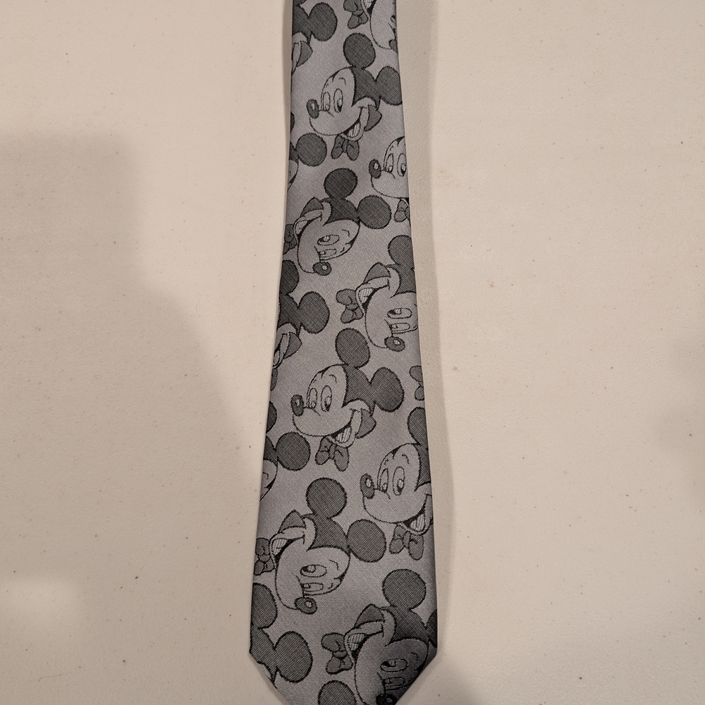 Gray Mickey Mouse Tie